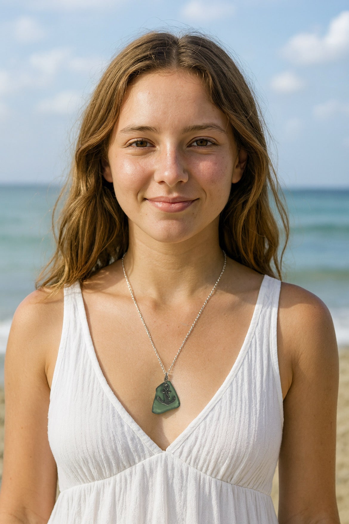 Customized Sea Glass Necklace - Wire Wrapped