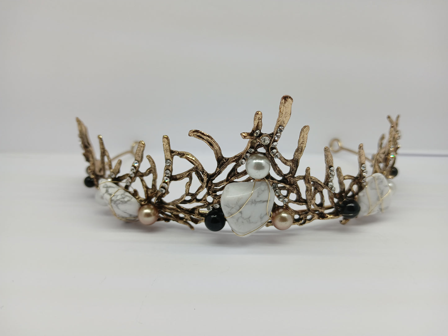 Wire-wrapped crystal tiara