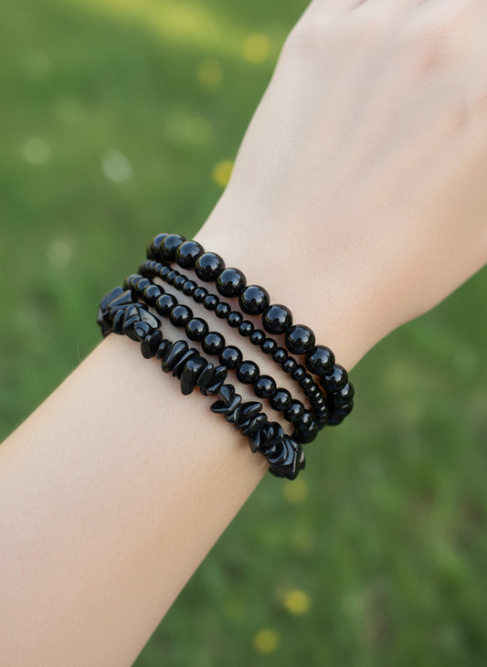 Black Obsidian Crystal Bracelet
