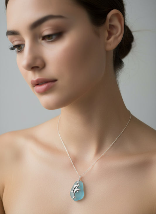 Customized Sea Glass Necklace - Wire Wrapped