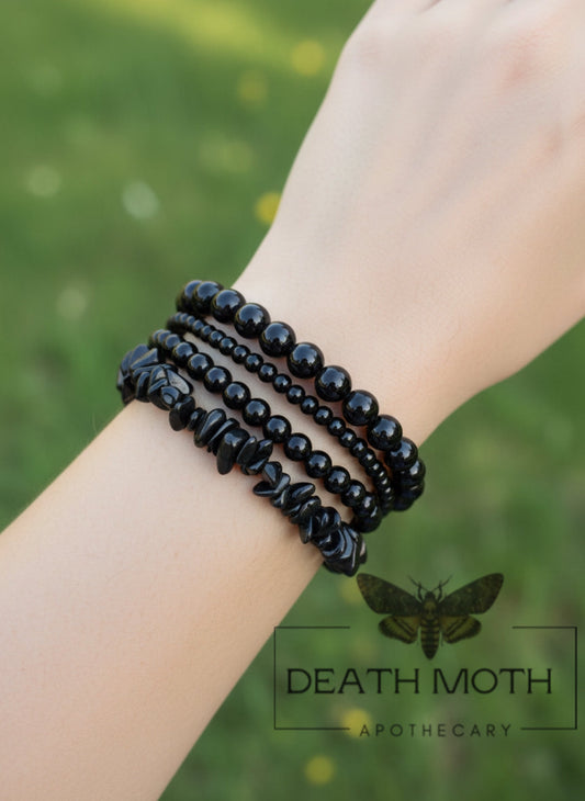 Black Obsidian Crystal Bracelet