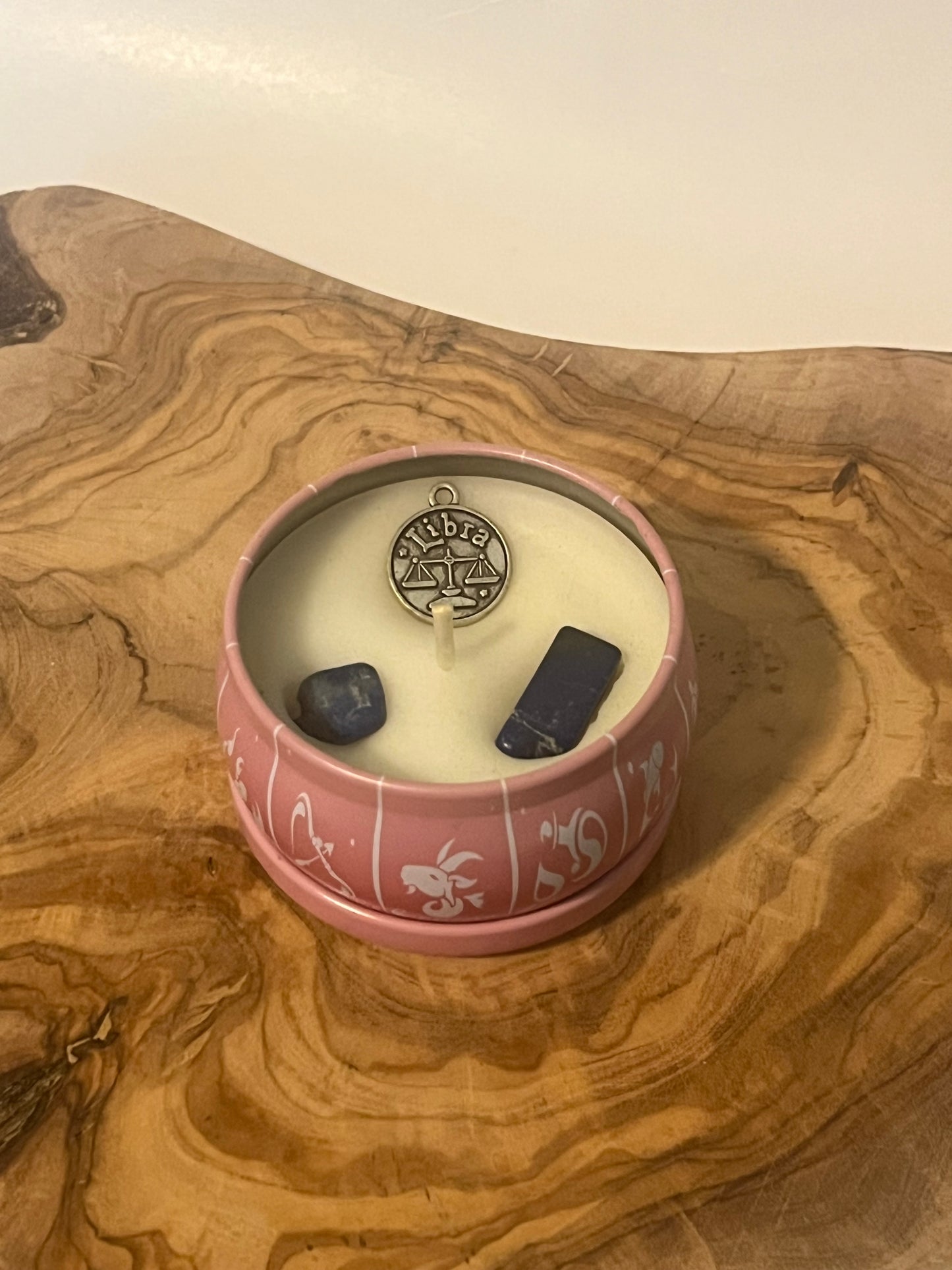 Zodiac Sign Crystal Candles