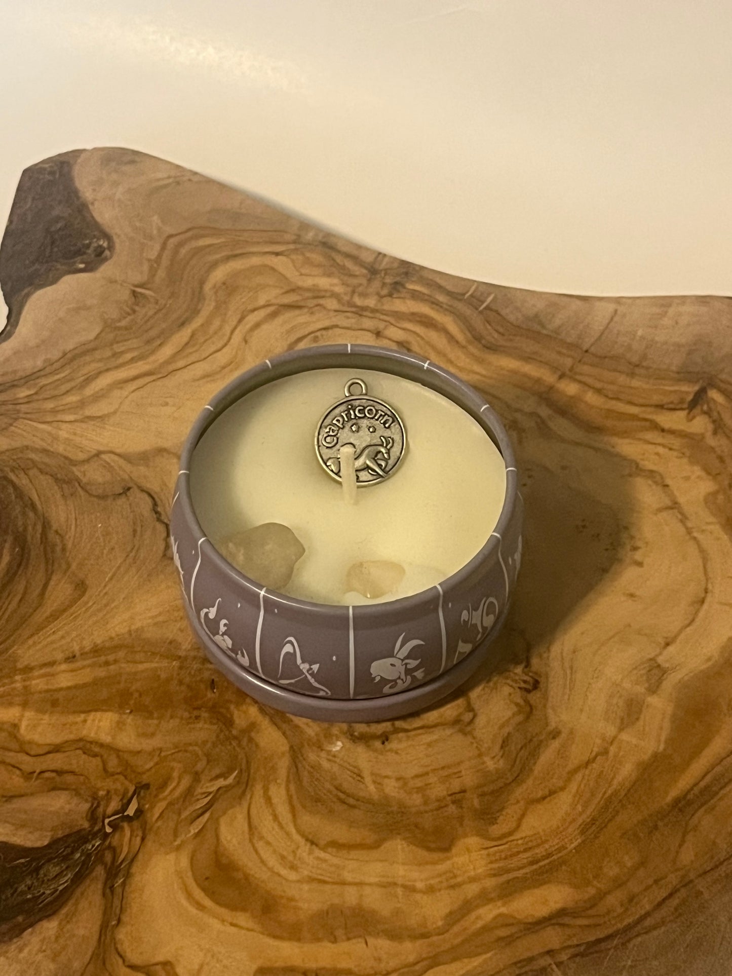 Zodiac Sign Crystal Candles