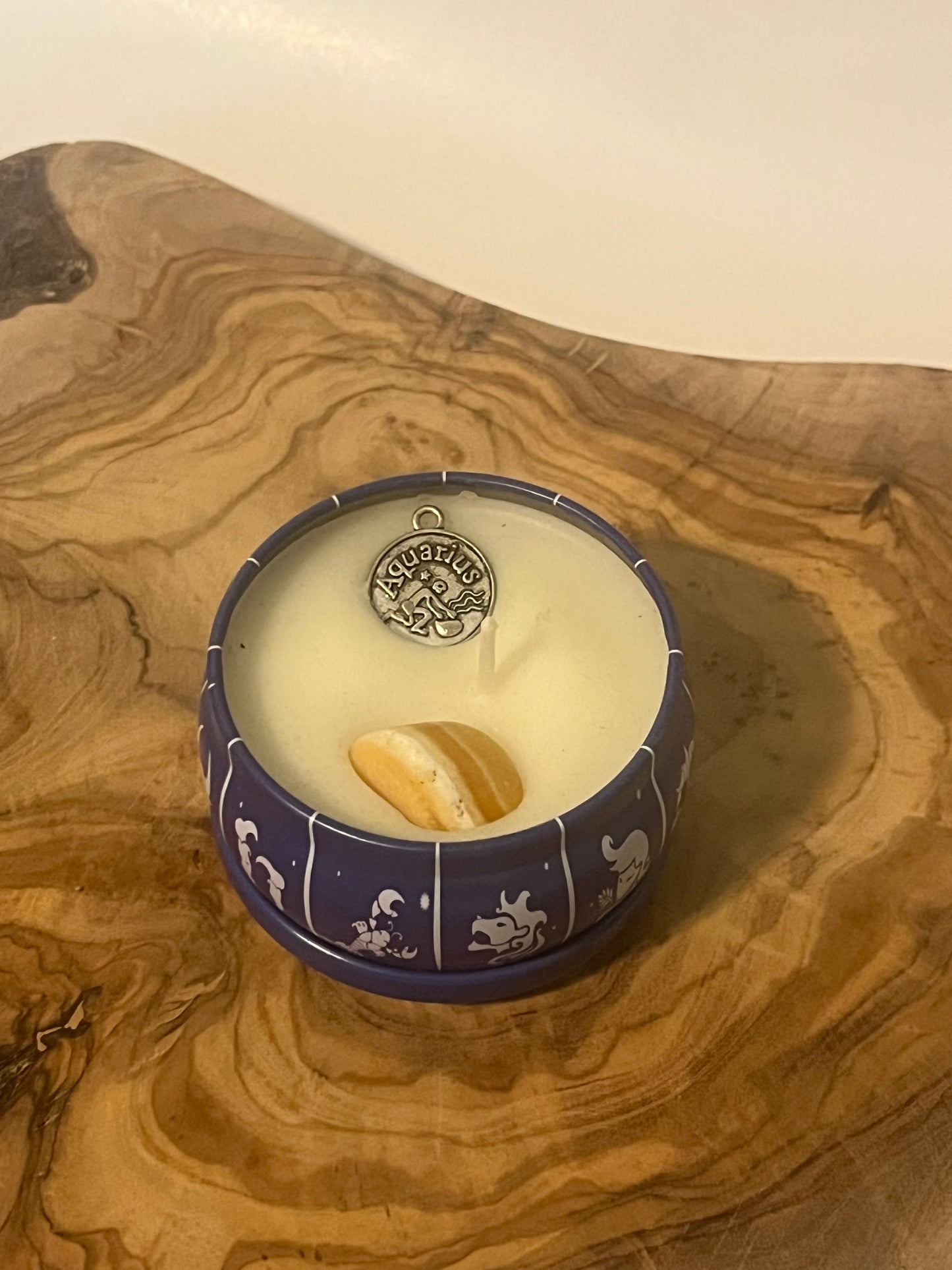 Zodiac Sign Crystal Candles