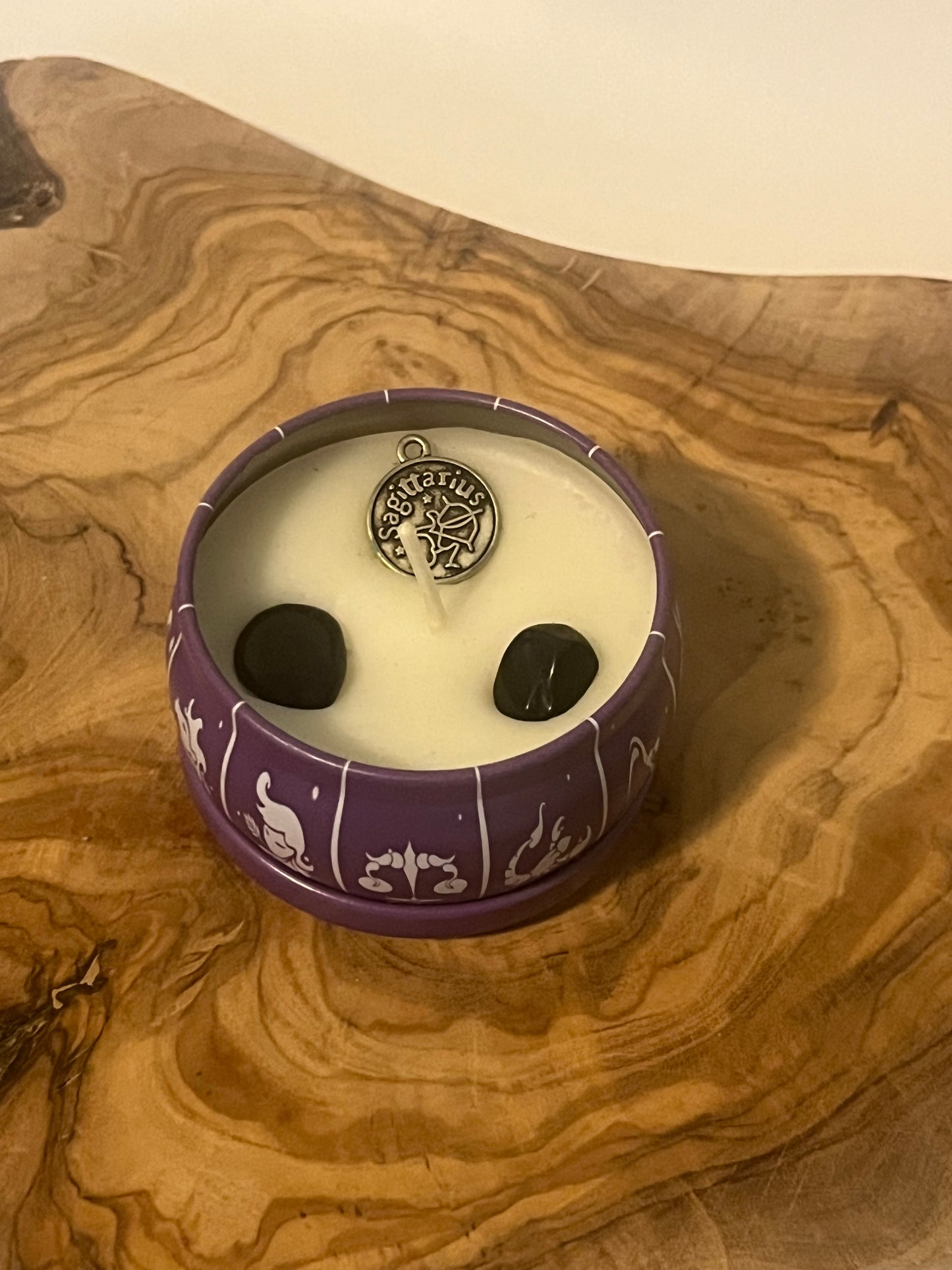 Zodiac Sign Crystal Candles