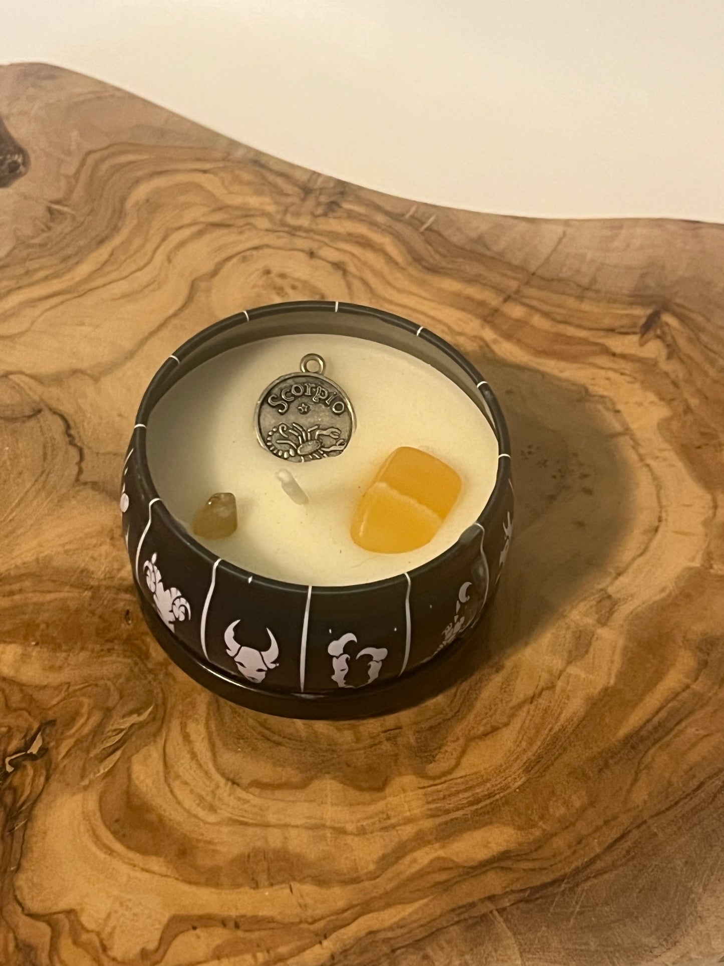 Zodiac Sign Crystal Candles